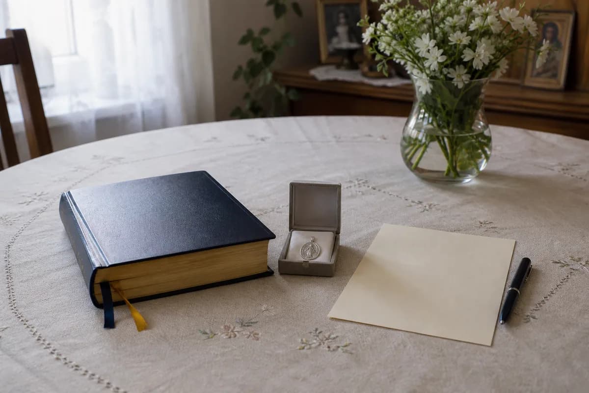 Biblia, medalik i list jako propozycje prezentu komunijnego